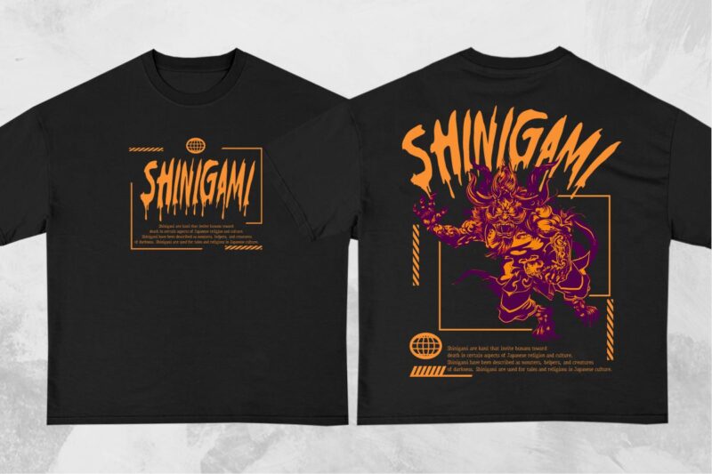 Japanese Streetwear T-Shirt Designs Bundle
