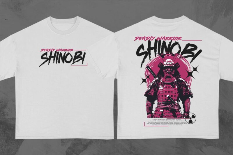 Japanese Streetwear T-Shirt Designs Bundle
