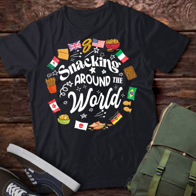 Snacking Around The World Vacation Snacking Showcase T-Shirt ltsp