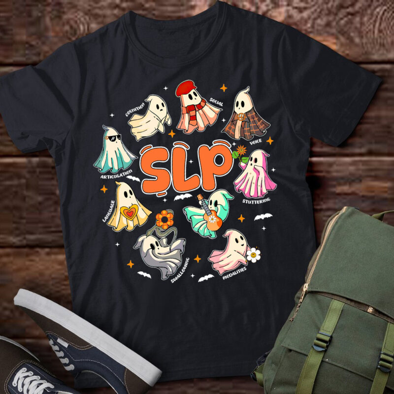 Speech Therapy SLP Ghost Halloween Speech Autumn Shirt ltsp