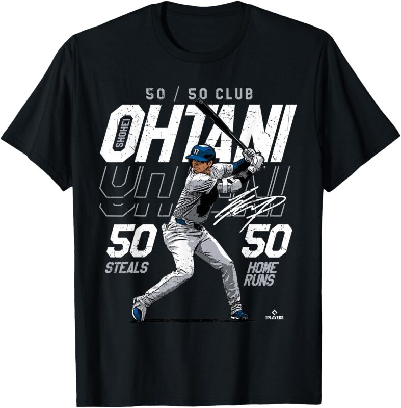 Speed, Power, Ohtani 50-50 Milestone Shohei Ohtani MLBPA T-Shirt
