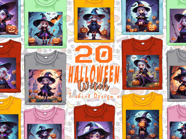 Spooky cartoon halloween witch t-shirt design bundle of 20 png & jpeg designs – download instantly retro vintage t-shirt design illustration Spooky cartoon halloween witch t-shirt design bundle of 20 png & jpeg designs – download instantly retro vintage t-shirt design illustration