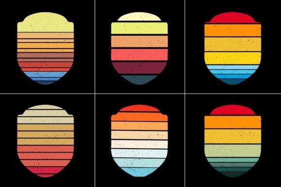 Sunset Colorful T-Shirt Graphic Bundle