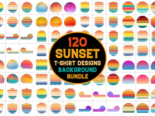 Sunset retro vintage grunge background bundle t shirt template vector Sunset retro vintage grunge background bundle t shirt template vector