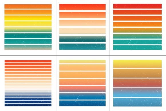 Sunset Retro Vintage Grunge Background Bundle
