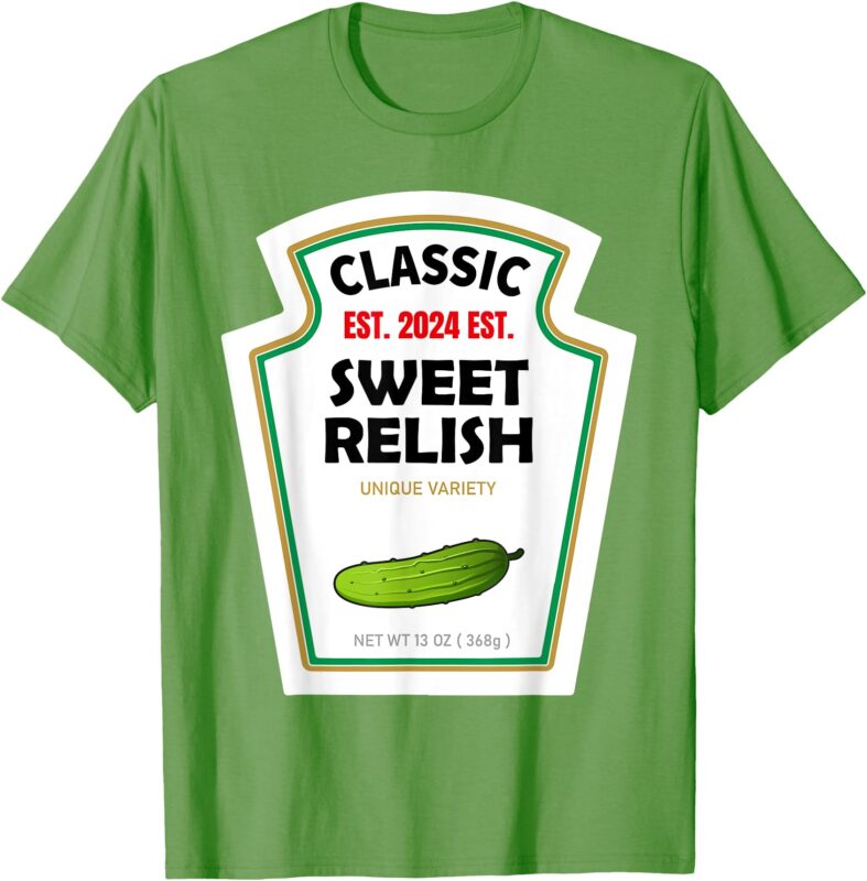 Sweet Relish DIY Halloween Costume Condiment Green Pickle T-Shirt