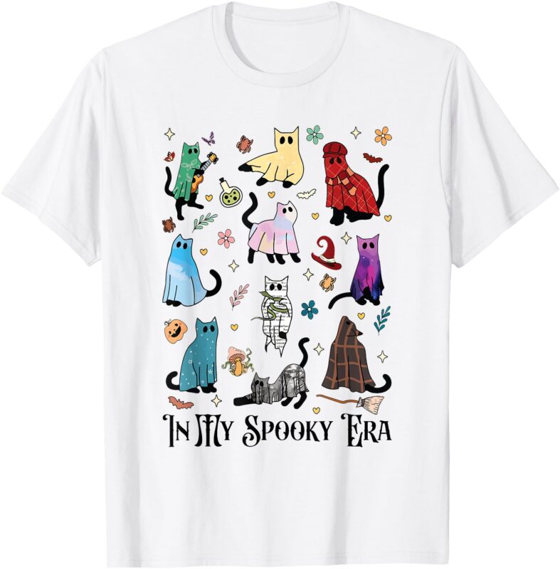 Tay Halloween In My Spooky Era Cute Cat Halloween T-Shirt