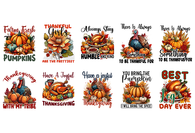 Thanksgiving SVG Bundle, Thanksgiving Sublimation t-shirt Vector Bundle, Thanksgiving clipart, Thanksgiving Day T-shirt Design.