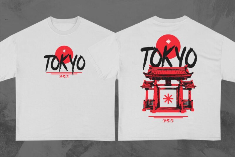 Japanese Streetwear T-Shirt Designs Bundle