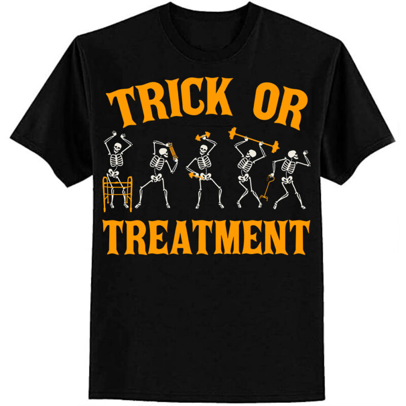 Trick or Treatment PT Physical Therapy Therapist Halloween T-Shirt ltsp
