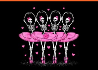 Spooky Ballerina Skeleton Dance Halloween PNG, Skeleton Ballet Halloween PNG