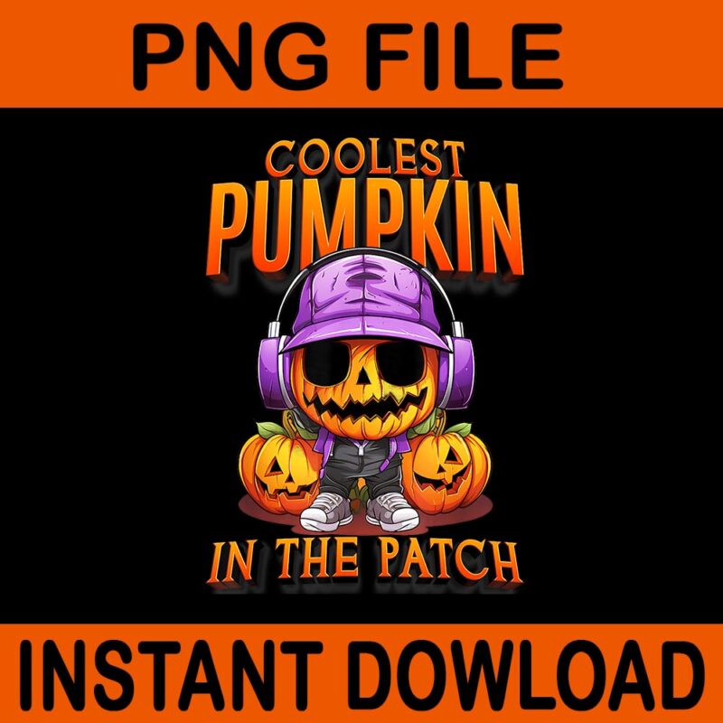 Coolest Pumpkin In The Patch Halloween PNG