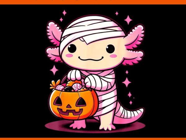 Cute pink axolotl halloween png t shirt vector file Cute pink axolotl halloween png t shirt vector file