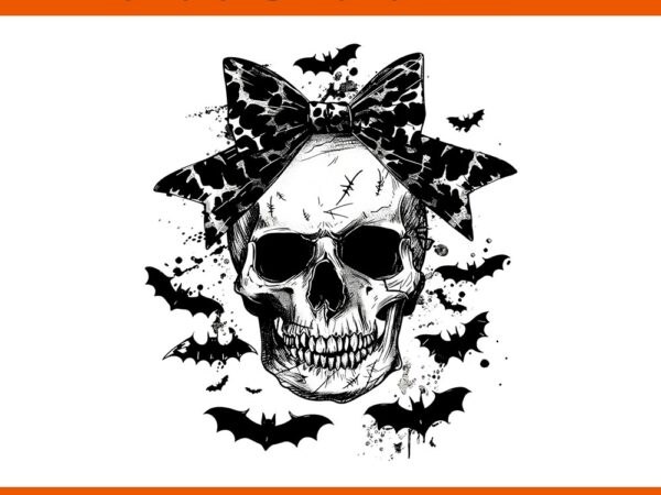 Coquette bow sugar skull skeleton spooky season halloween png t shirt vector file Coquette bow sugar skull skeleton spooky season halloween png t shirt vector file