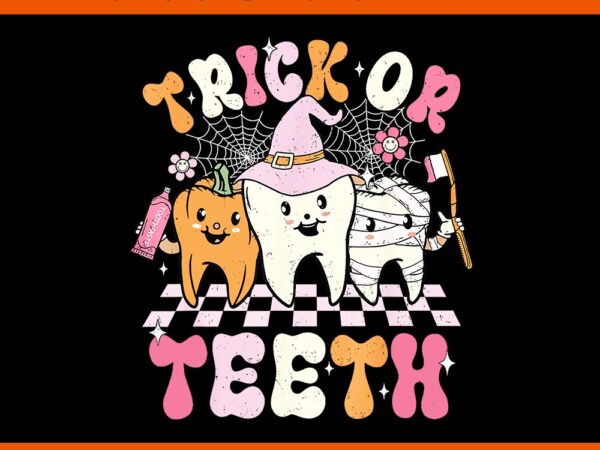 Trick or teeth halloween dental hygienist or assistant png t shirt designs for sale Trick or teeth halloween dental hygienist or assistant png t shirt designs for sale