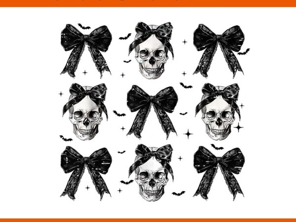 Coquette bow halloween skull skeleton spooky season png t shirt vector file Coquette bow halloween skull skeleton spooky season png t shirt vector file