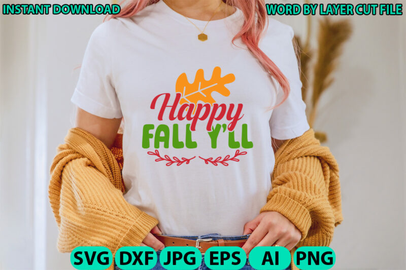 60+ Fall Mega T-Shirt Design Bundle, Fall t-shirt design bundle, fall design bundle, fall png bundle, fall svg bundle, season bundle, autumn