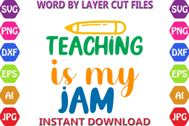 Teaching is My Jam, Hello Back to School svg, First day of School svg, Back to School bundle svg, Bundle of 6 Back to School svg, Back To