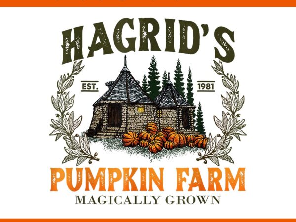 Retro fall hagrid’s pumpkin farm patch autumn pumpkin garden png t shirt design online Retro fall hagrid’s pumpkin farm patch autumn pumpkin garden png t shirt design online