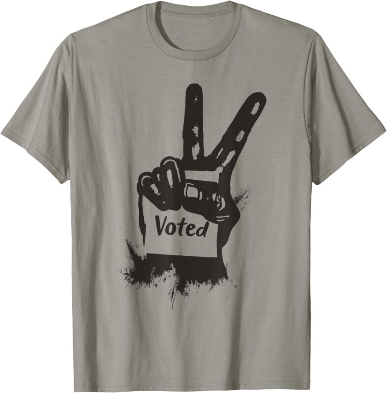 Voted Peace Sign Election I Voted Harris Walz Trump Vance T-Shirt