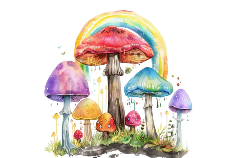 Watercolor Mushroom Sublimation