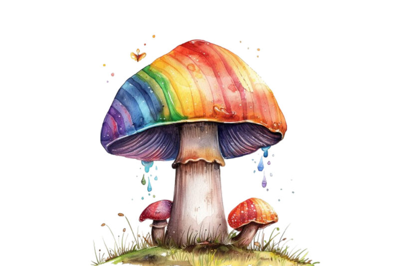 Watercolor Mushroom Sublimation