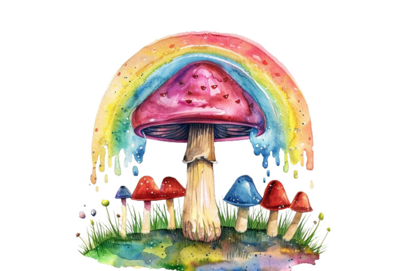 Watercolor Mushroom Sublimation