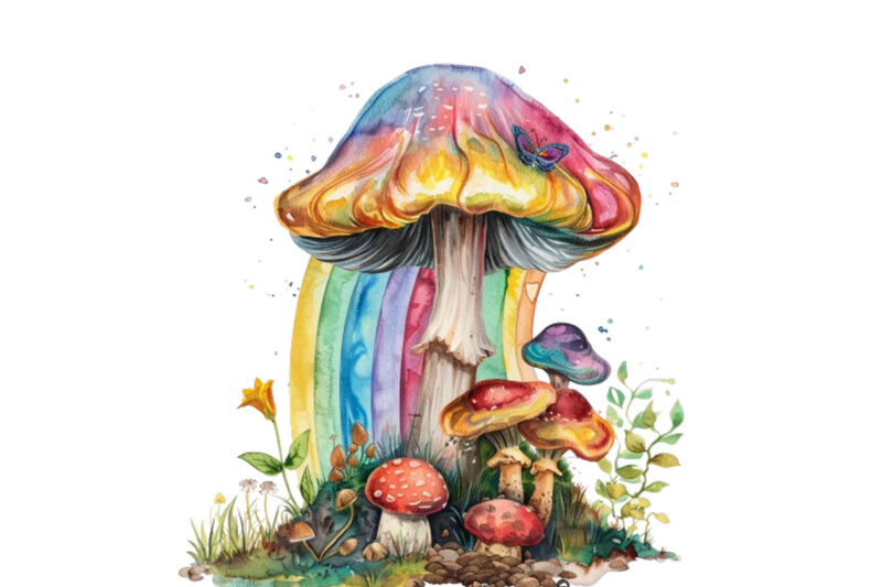Watercolor Mushroom Sublimation