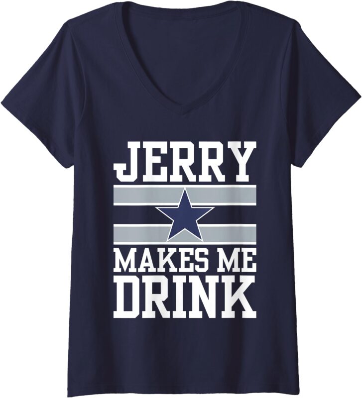 Womens Jerry Makes me drink shirt V-Neck T-Shirt
