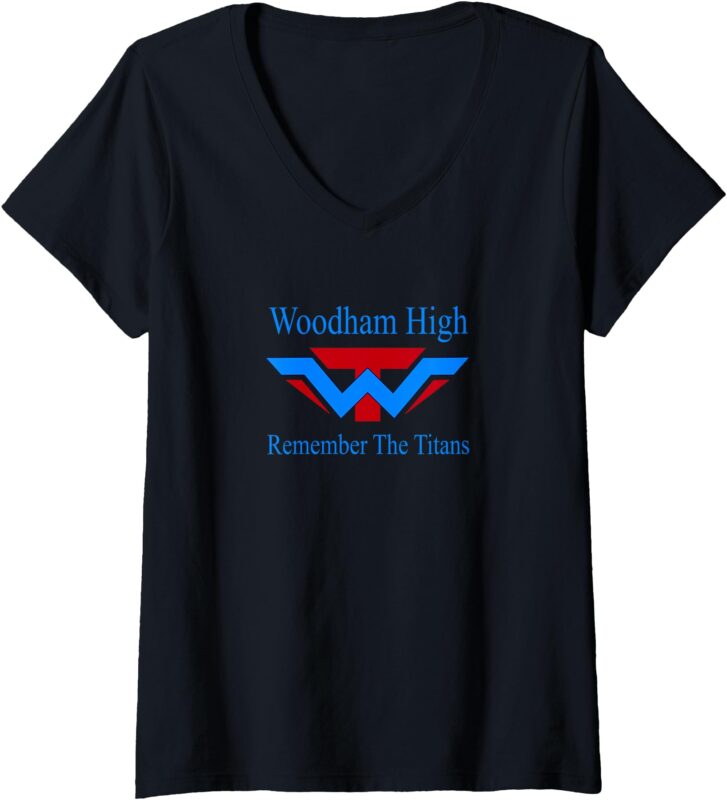 Womens WoodHam High School Pensacola Escambia County Florida V-Neck T-Shirt
