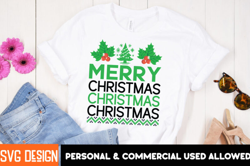 Christmas T-Shirt Design Bundle, Christmas T-Shirt Design, Christmas SVG Bundle, Christmas Vector Bundle