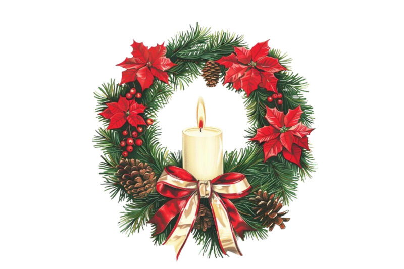 candle in the center of beautifully decor