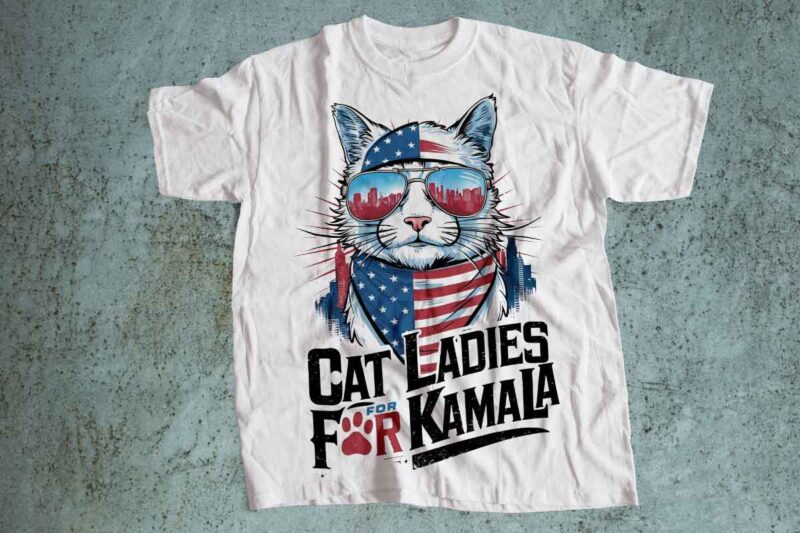 cat ladies for kamala t-shirt design