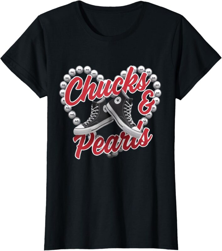 chucks and pearls for ladies 2024 T-Shirt