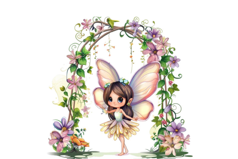 little fairy with flower