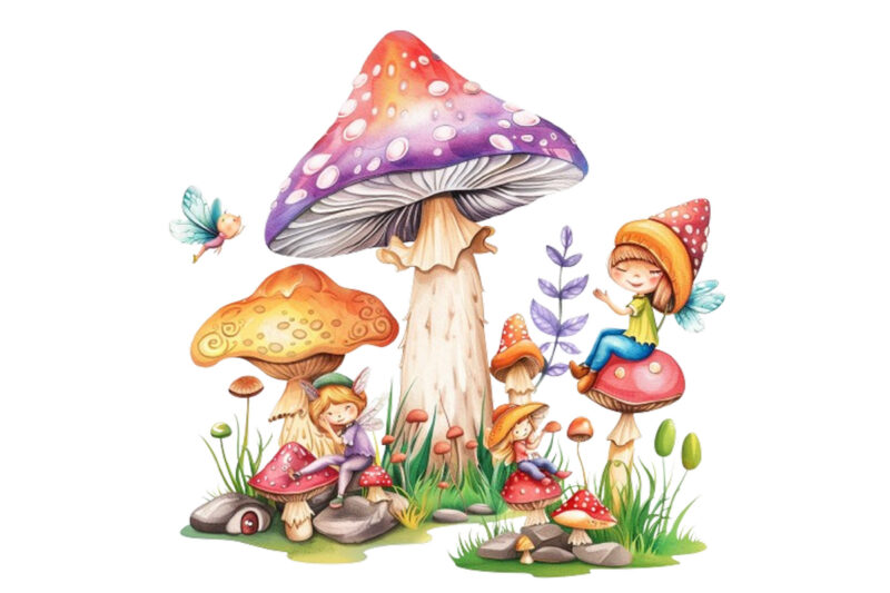 colourful whimsical forest filled
