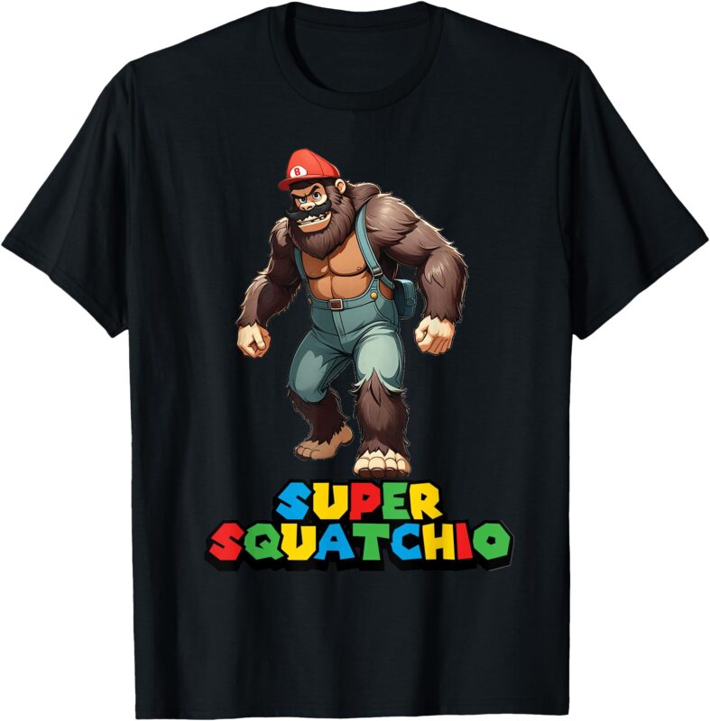 cute sasquatch Bigfoot Gamer Gaming kids boys girls toddler T-Shirt