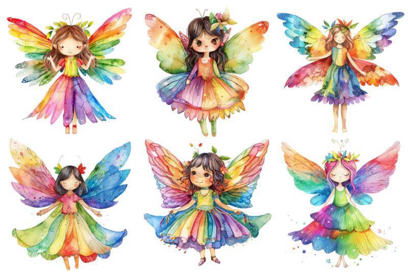 cute little fairy with wings