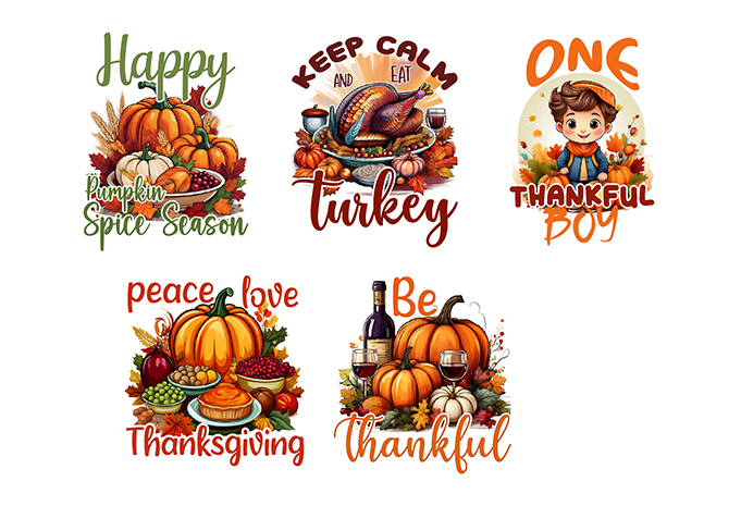 Thanksgiving SVG Bundle, Thanksgiving Sublimation t-shirt Vector Bundle, Thanksgiving clipart, Thanksgiving Day T-shirt Design.