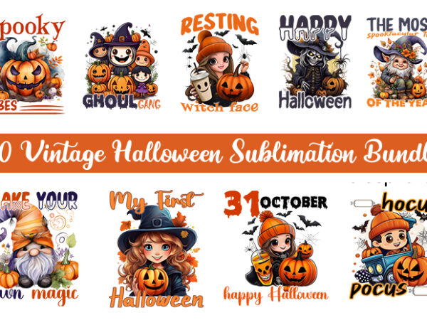 Vintage halloween sublimation bundle t shirt vector art Vintage halloween sublimation bundle t shirt vector art