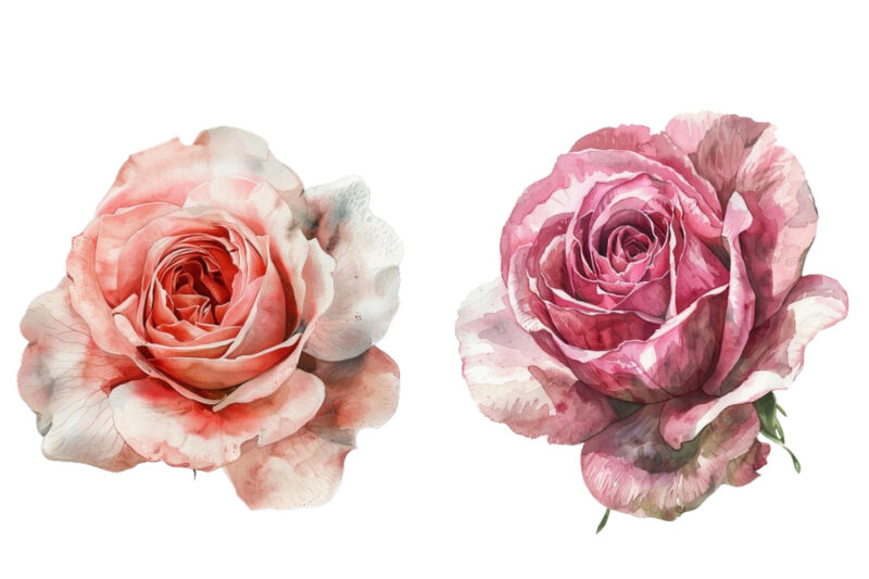 watercolor wedding spiring rose dusty clipart