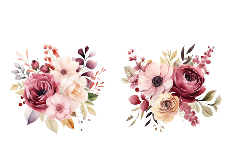watercolour floral boutique clipart