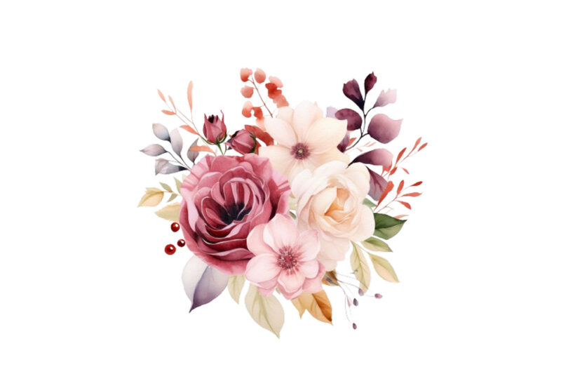 watercolour floral boutique clipart