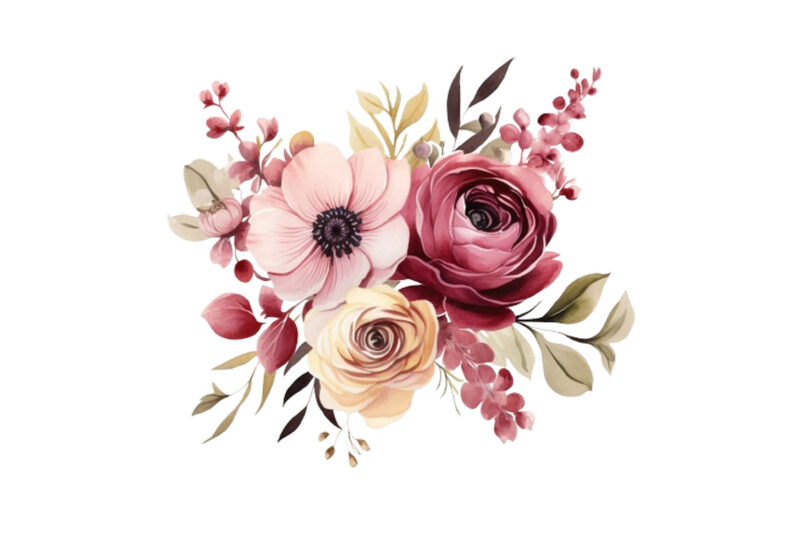 watercolour floral boutique clipart