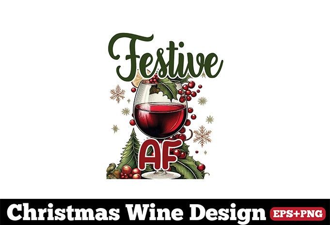 Vintage Christmas Wine Bundle, SVG Wine Bundle, Vintage Wine Vector Bundle and Wine Clipart