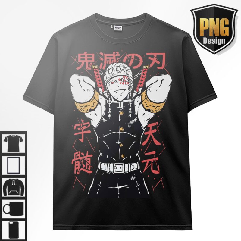 20 Demon slayer Kimetsu no Yaiba Anime Design Bundle 20 PNG For TShirt Poster Japanese Style