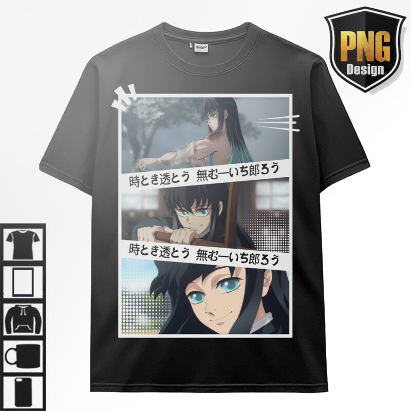 20 Demon slayer Kimetsu no Yaiba Anime Design Bundle 20 PNG For TShirt Poster Japanese Style