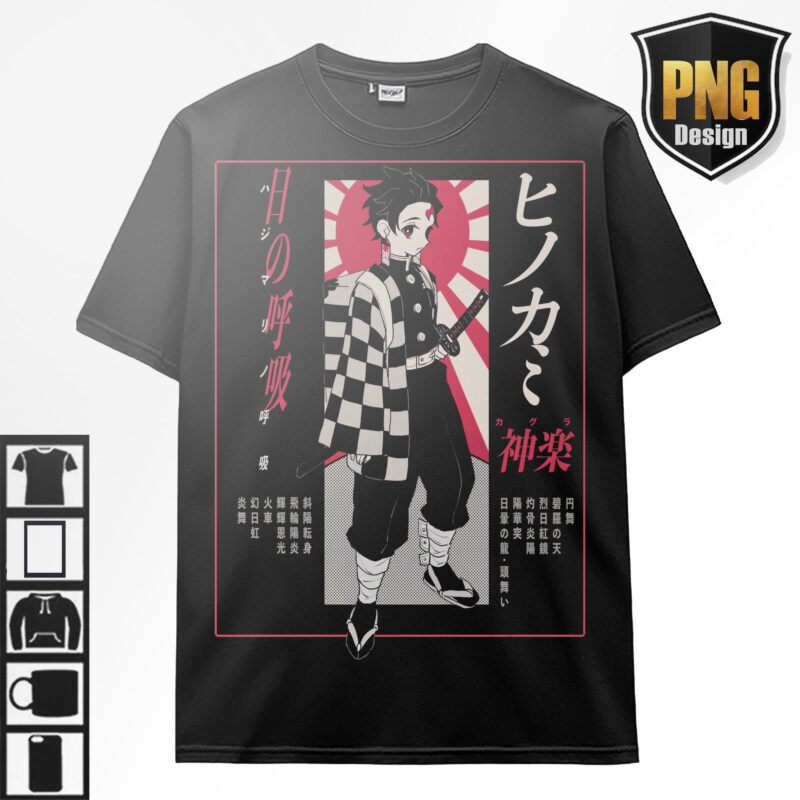 20 Demon slayer Kimetsu no Yaiba Anime Design Bundle 20 PNG For TShirt Poster Japanese Style