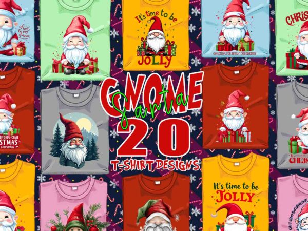 Popular gnome santa claus christmas t-shirt design bundle of 20 designs – download instantly t-shirt design bundle Popular gnome santa claus christmas t-shirt design bundle of 20 designs – download instantly t-shirt design bundle