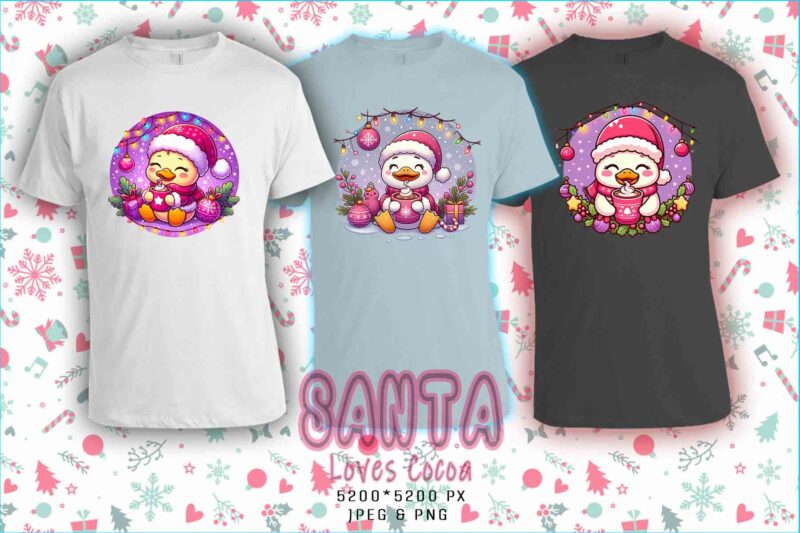Abstract Santa Claus Drinking Cocoa t-shirt design bundle of 20 png & jpeg designs – download instantly Retro Vintage T-shirt Design